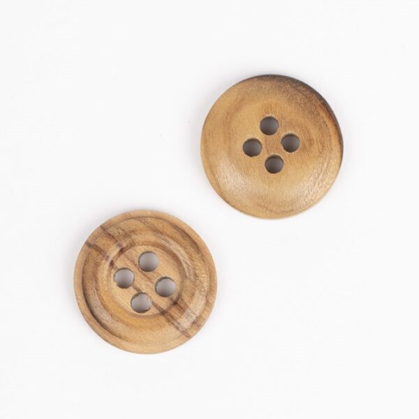 Guzik drewniany DROPS - drewno oliwne, 15 mm