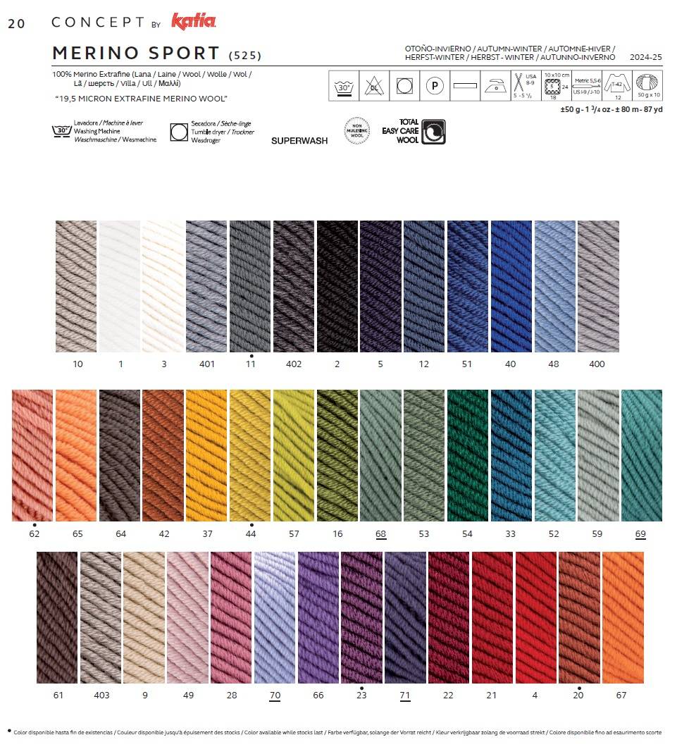 KATIA CONCEPT Merino Sport - Bardzo ciemnoniebieski (05) - obrazek 2