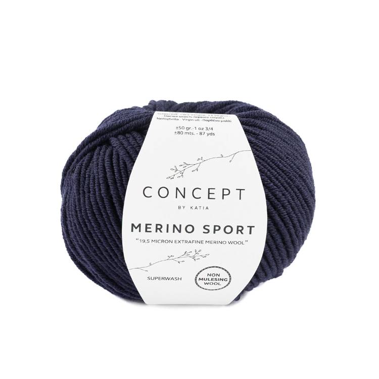 KATIA CONCEPT Merino Sport - Bardzo ciemnoniebieski (05)