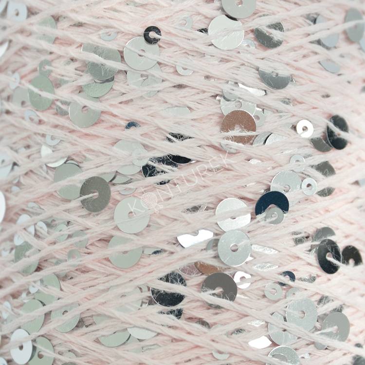 WOLLE HALLE Paillettengarn - Baby Rose (AJ039) - obrazek 2