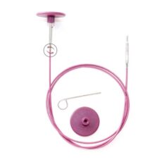 Cienka obrotowa żyłka 360° do drutów wymiennych KnitPro Thin & Flex (fioletowa)