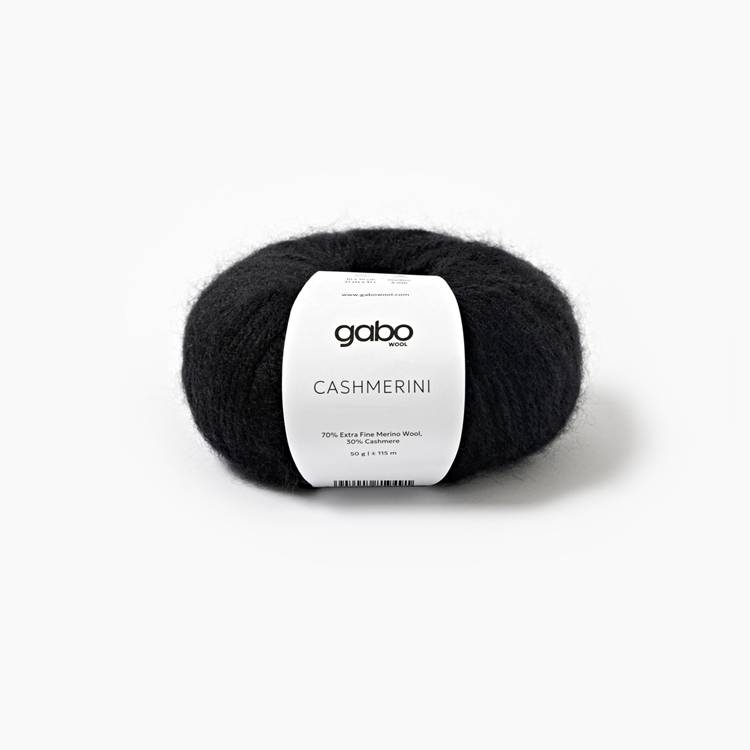 GABO WOOL Cashmerini - Czerń (500)