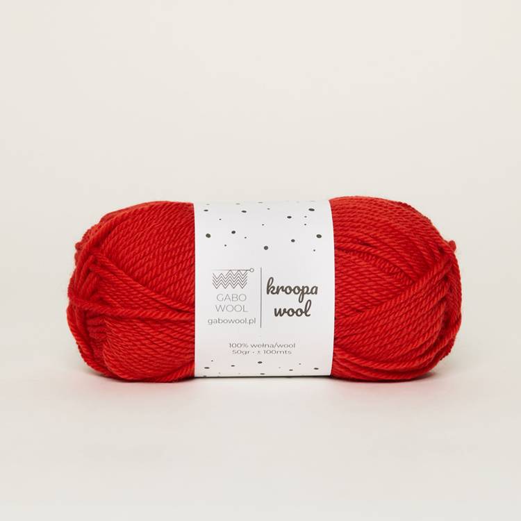 GABO WOOL Kroopa Wool - Czerwony (0137)