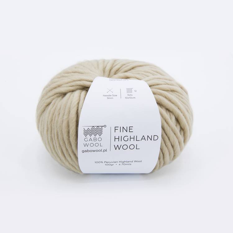 GABO WOOL Fine Highland Wool - Piasek (2402)