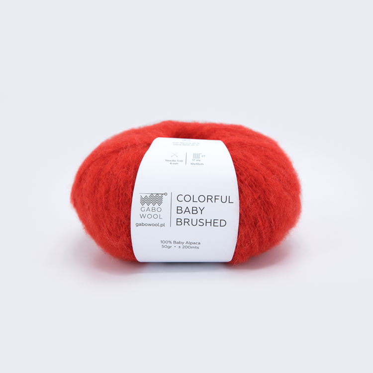 GABO WOOL Eco/Colorful Baby Brushed - Czerwień (7383)
