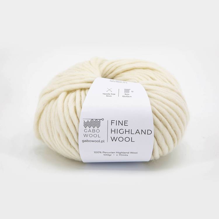 GABO WOOL Fine Highland Wool - Naturalny (100)