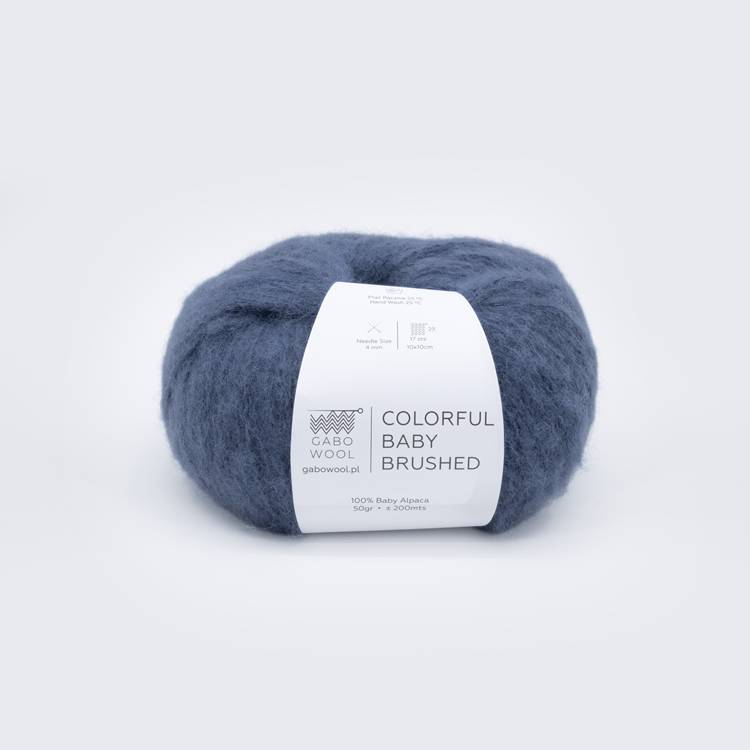 GABO WOOL Eco/Colorful Baby Brushed - Szaro-niebieski (7304)